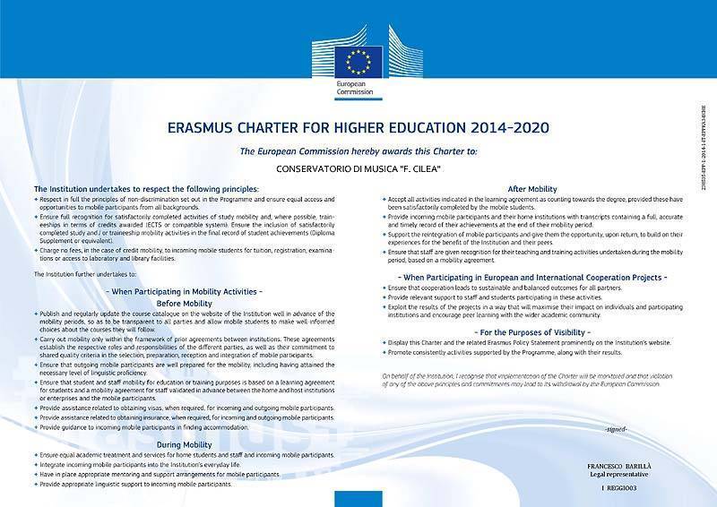 Erasmus Charter HIgher Education I REGGIO03